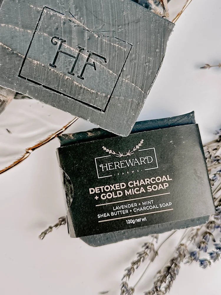 DETOXED LAVENDER + MINT SHEA BUTTER + CHARCOAL SOAP - Wick'ed Fragrance House