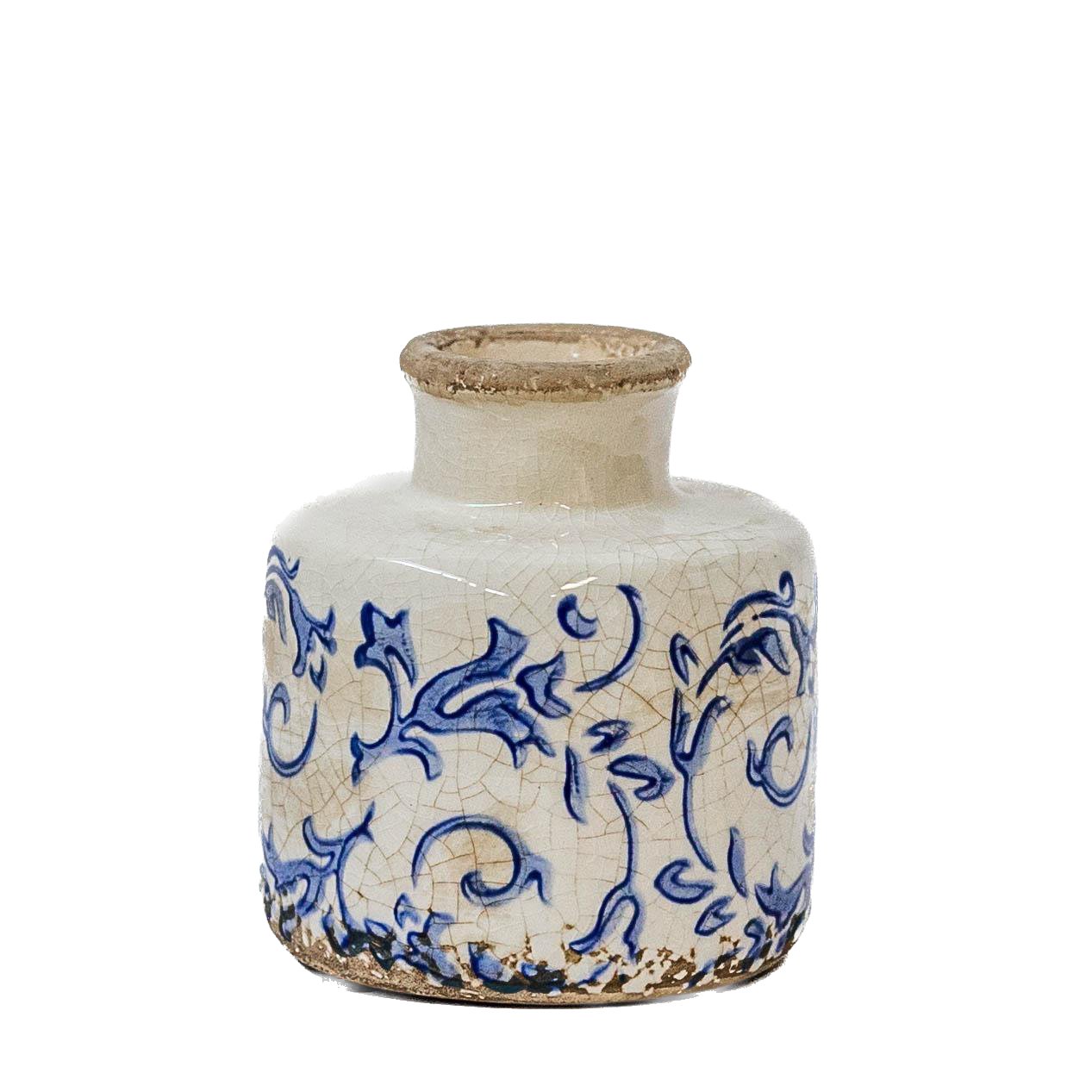 Floral Ceramic Vase - Wick'ed Fragrance House