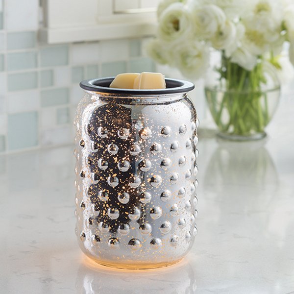 FRAGRANCE WARMER - MERCURY GLASS MOSAIC ILLUMINATION - Wick'ed Fragrance House