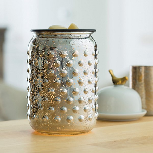 FRAGRANCE WARMER - MERCURY GLASS MOSAIC ILLUMINATION - Wick'ed Fragrance House