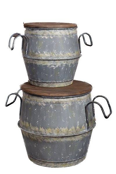 Metal Barrel With Lid - Wick'ed Fragrance House
