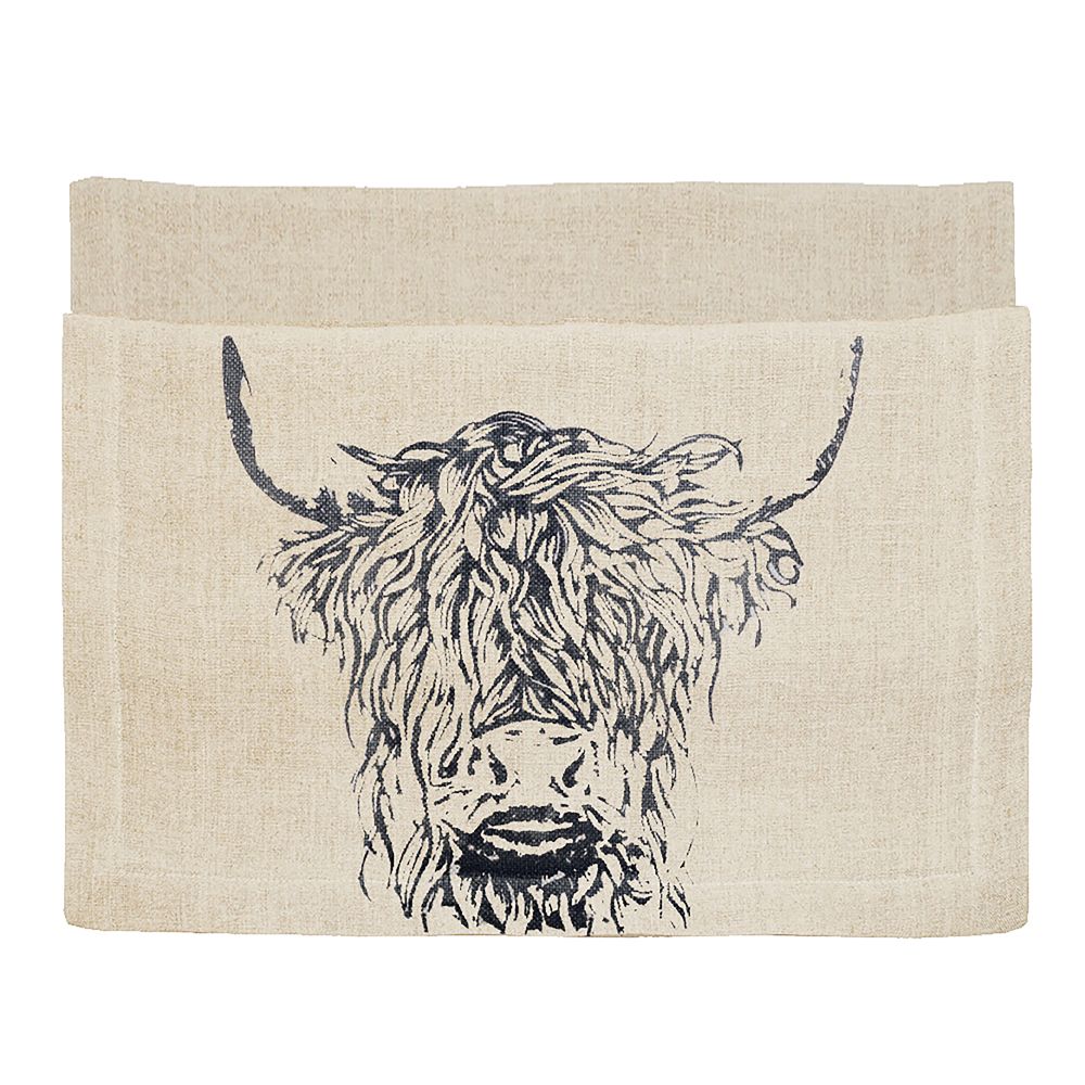 Table Runner Highland Cow - Wick'ed Fragrance House