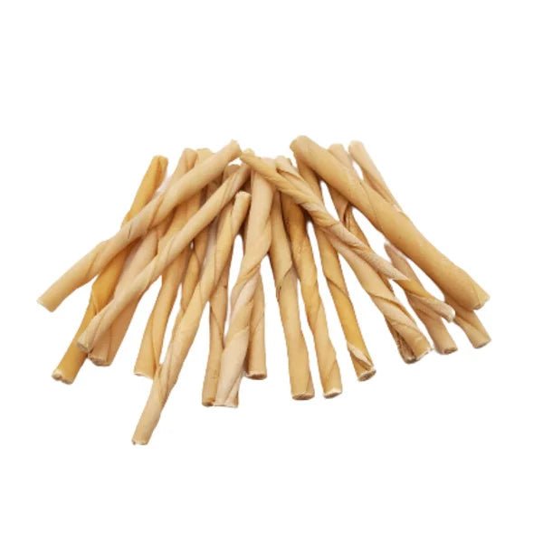 5″ - Thin Twisted Beef Collagen Stick – Natural - Wick'ed Fragrance House