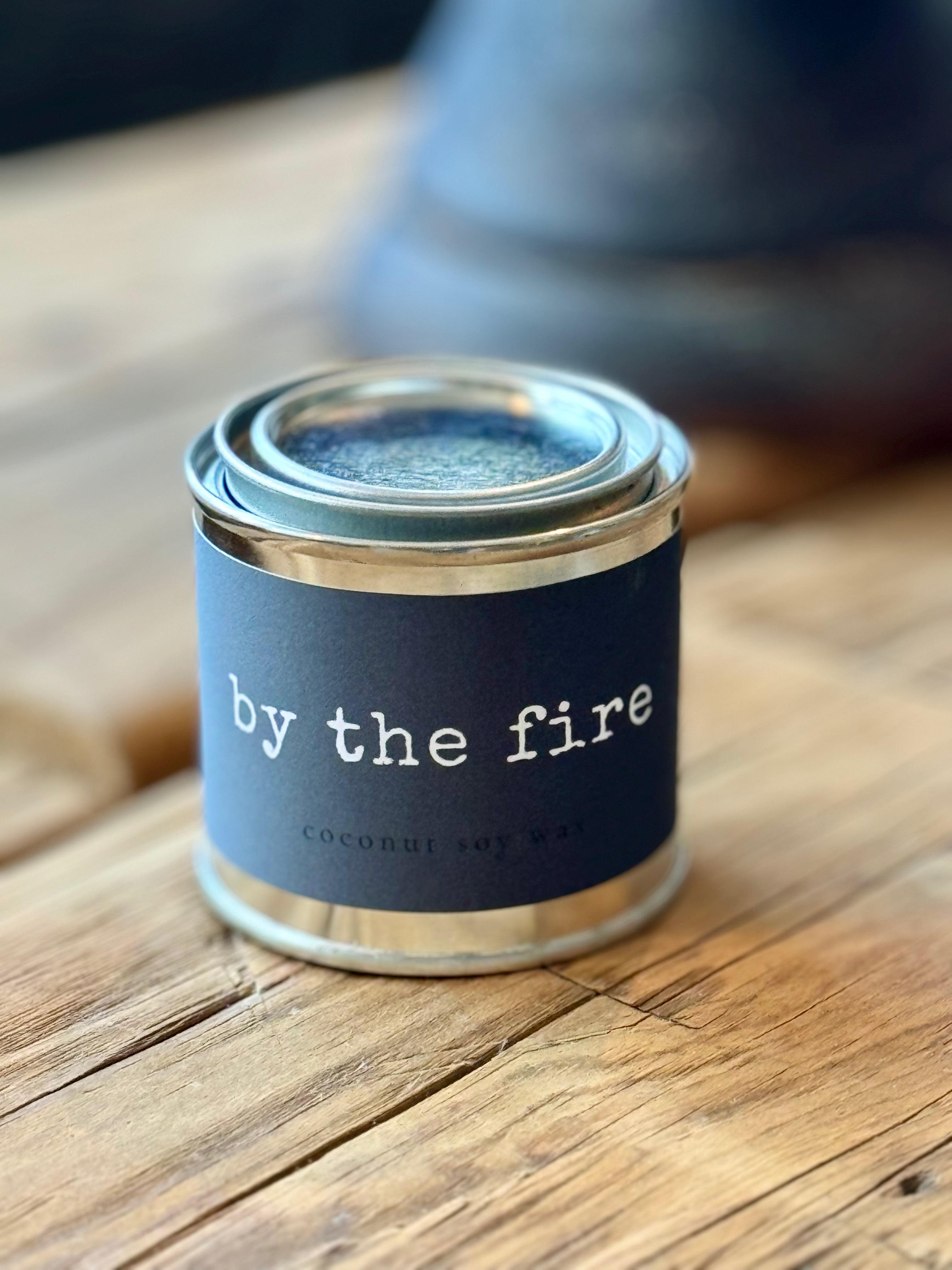 Candle in a mini paint can