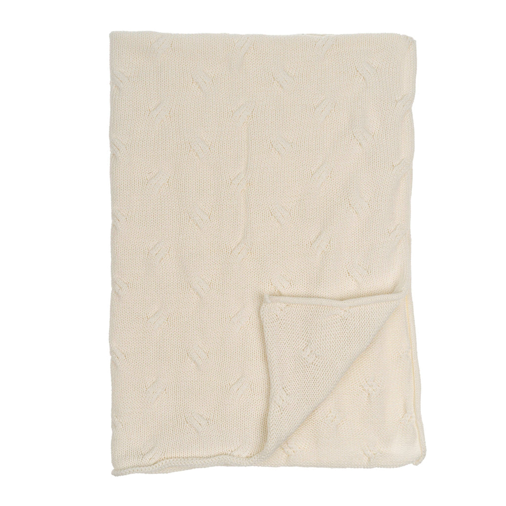 Billie Knit Baby Blanket, White - Wick'ed Fragrance House