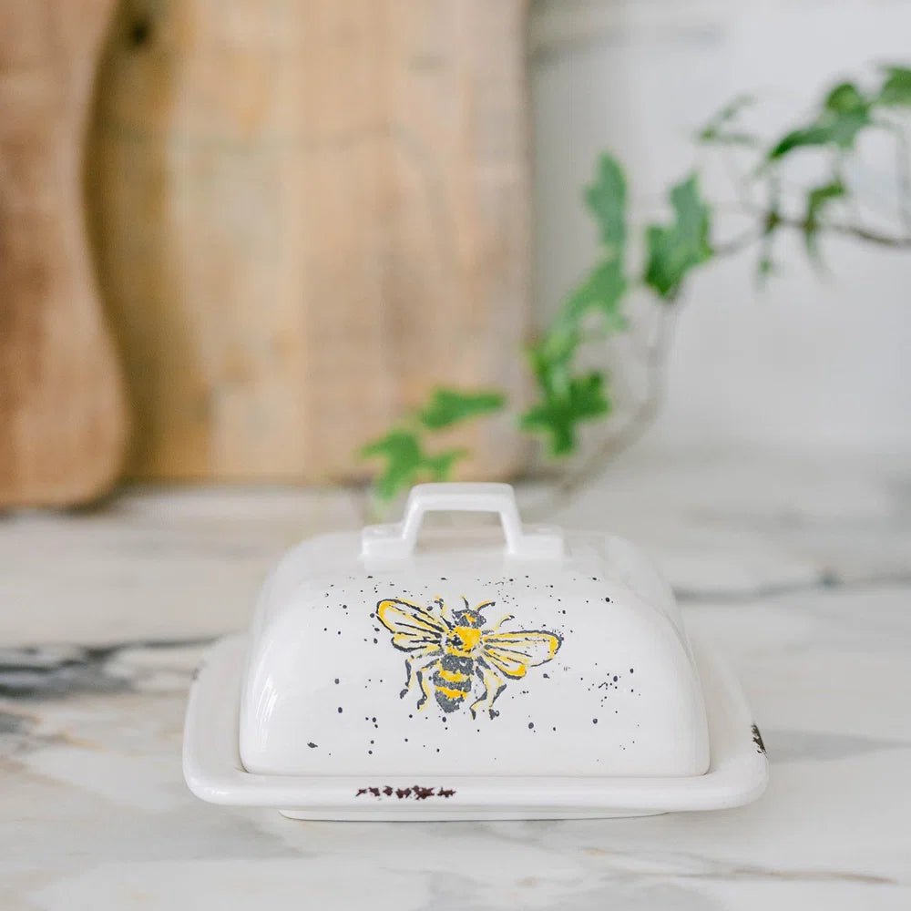 Ceramic Bee Butter Dish - Wick'ed Fragrance House