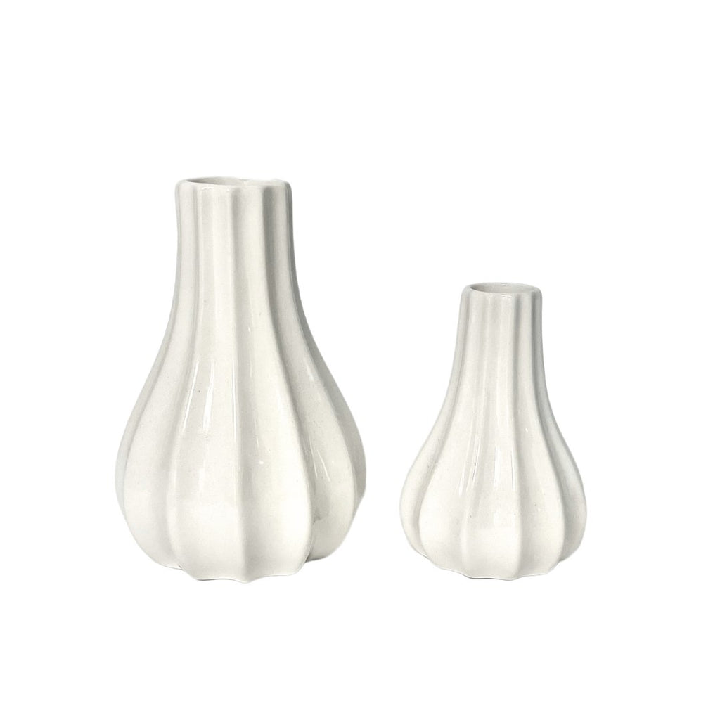 Ceramic White Vase - Wick'ed Fragrance House