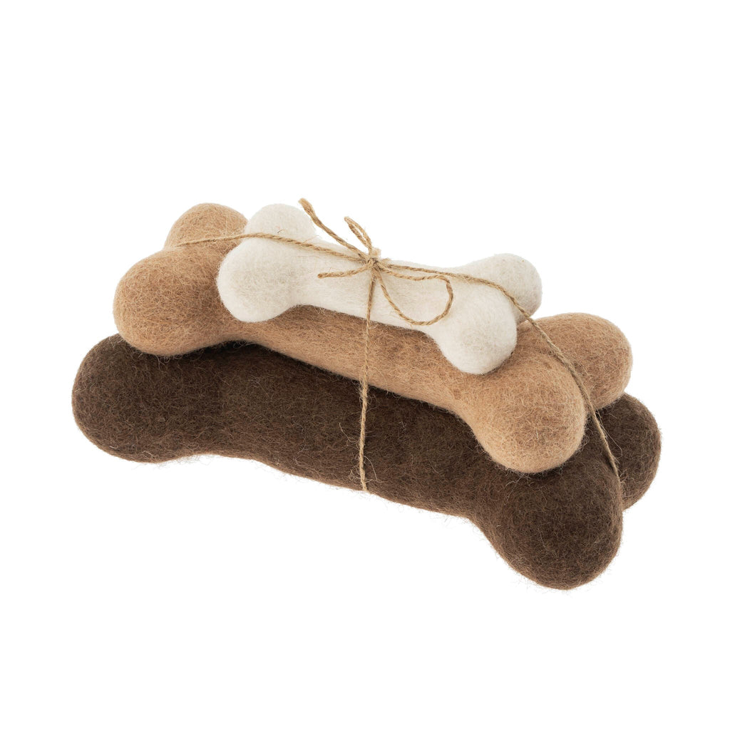 Felted Dog Bones S/3 - Wick'ed Fragrance House