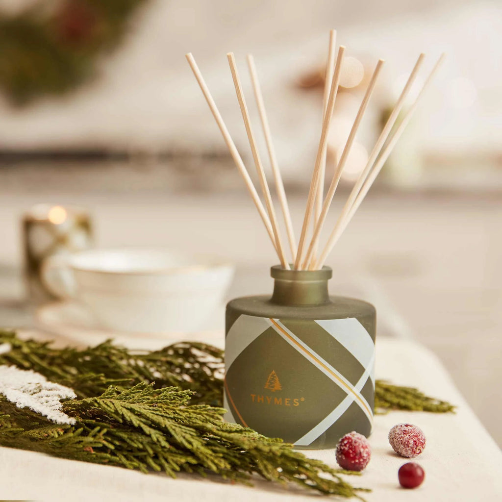 Frasier Fir Frosted Plaid Petite Reed Diffuser - Wick'ed Fragrance House