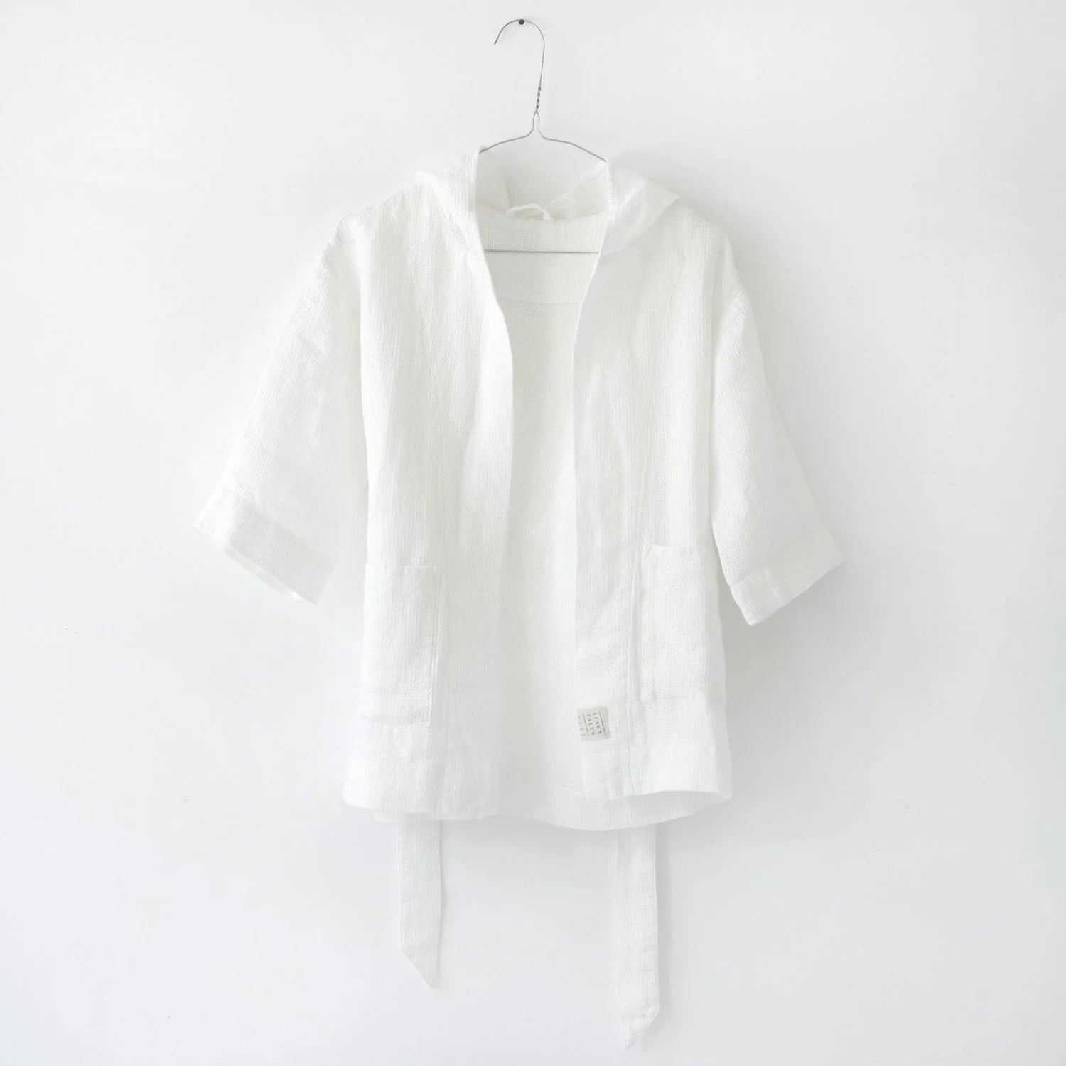 Kids White Linen Bathrobe - Wick'ed Fragrance House
