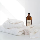 Linen & Cotton Honeycomb Waffle Bath Towel - Wick'ed Fragrance House