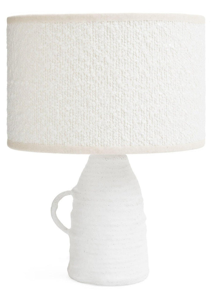 Paper Rope Table Lamp With Sherpa Shade - Wick'ed Fragrance House