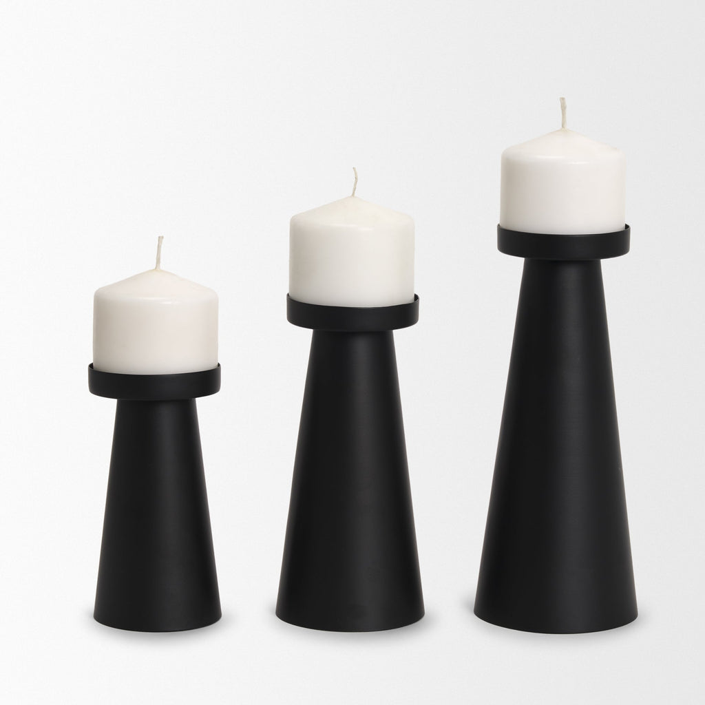 Quadir Matte Black Metal Candle Holder - COMING SOON - Wick'ed Fragrance House