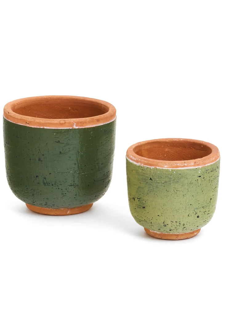 Terracotta Green Planter - Wick'ed Fragrance House