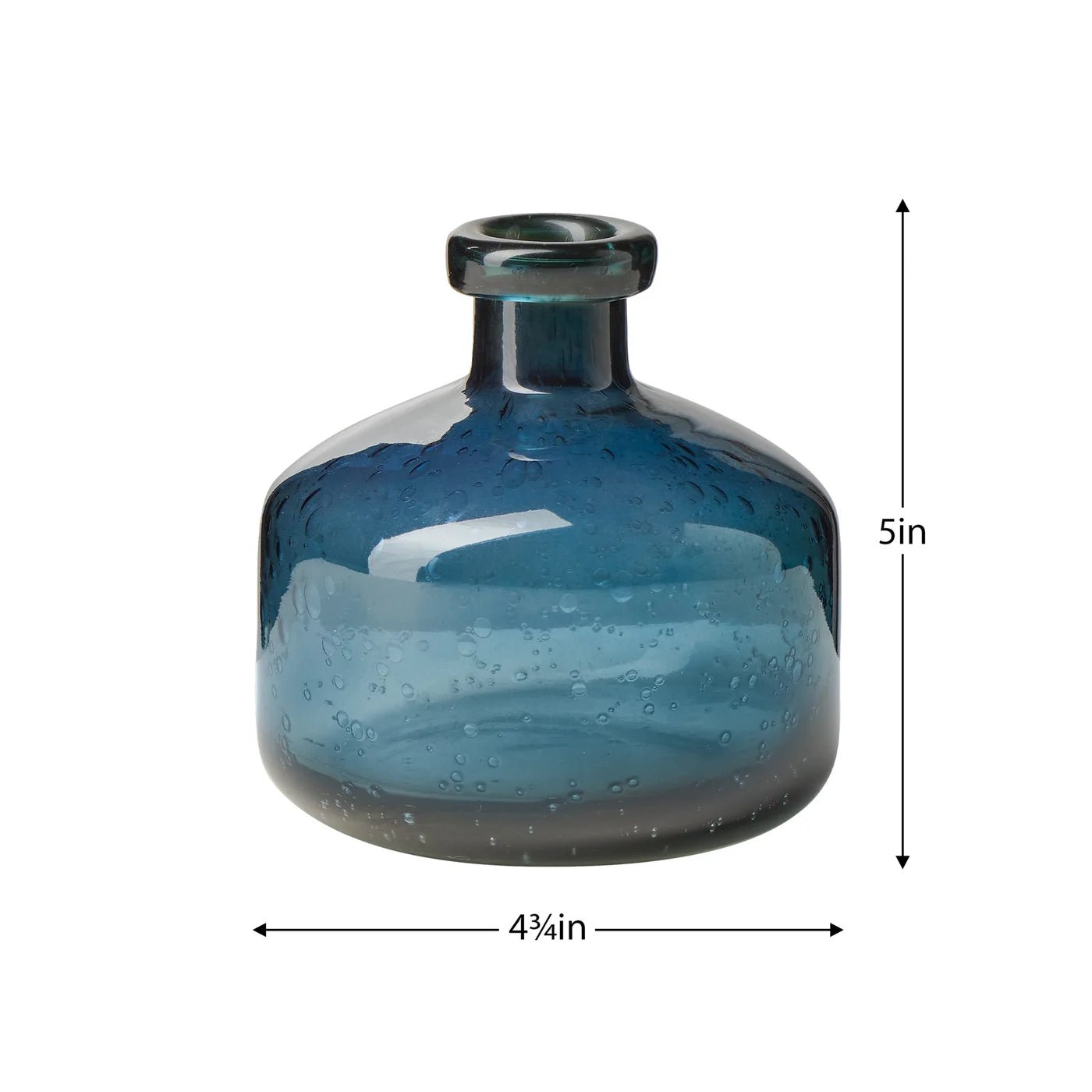 Tito Hand Blown Blue Glass Vase - Wick'ed Fragrance House