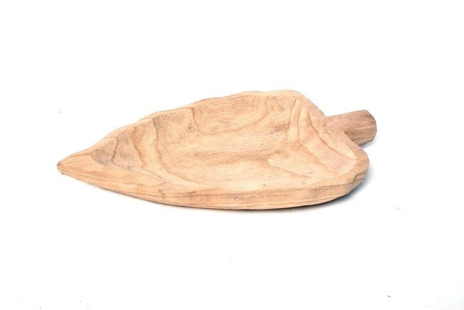 Wooden Leaf Dish - Wick'ed Fragrance House