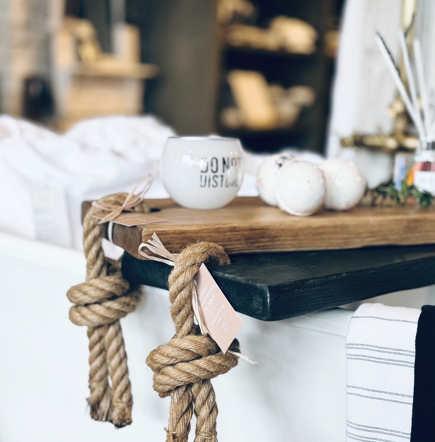 BATHTUB WOOD TRAY - Wick'ed Fragrance House