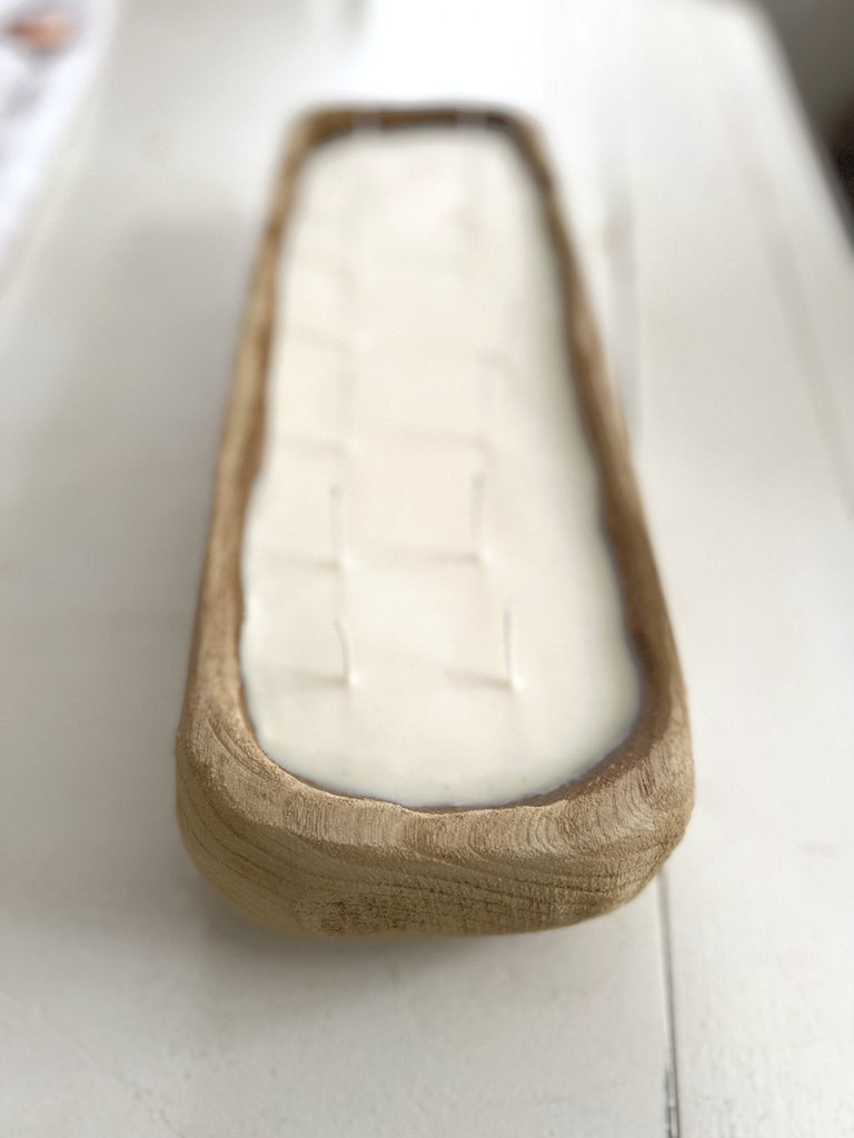 DOUGH BOWL HAND CARVED - Wick'ed Fragrance House