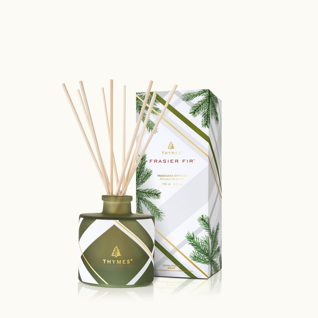 Frasier Fir Frosted Plaid Petite Reed Diffuser - Wick'ed Fragrance House