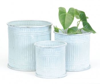 GALVANIZED PLANTERS - Wick'ed Fragrance House