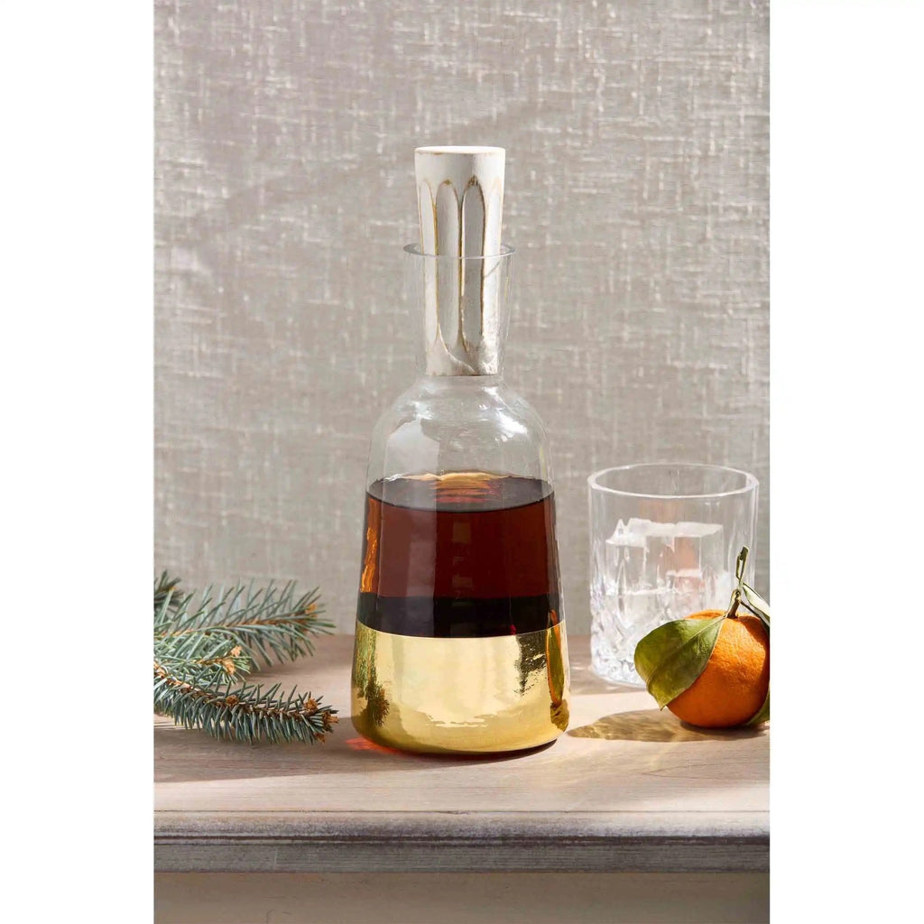 Gold Glass Decanter - Wick'ed Fragrance House