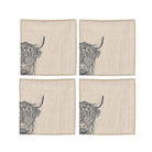 Linen Napkins Highland Cow - Wick'ed Fragrance House