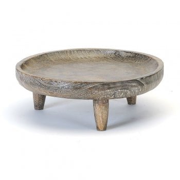 Round Wood Tray - Wick'ed Fragrance House
