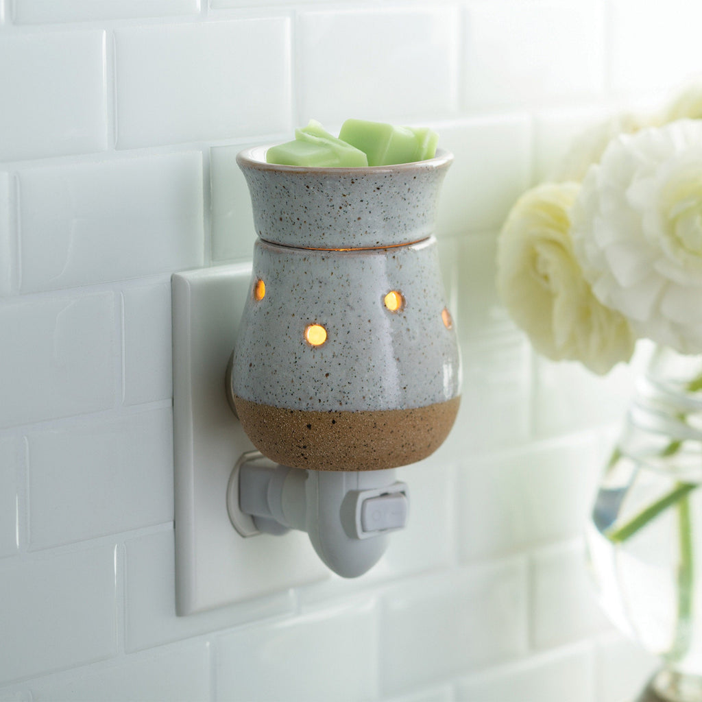 Rustic White Clay Pluggable Warmer - Wick'ed Fragrance House