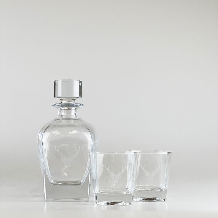 Stag Glass Decanter & Tumbler Set - Wick'ed Fragrance House