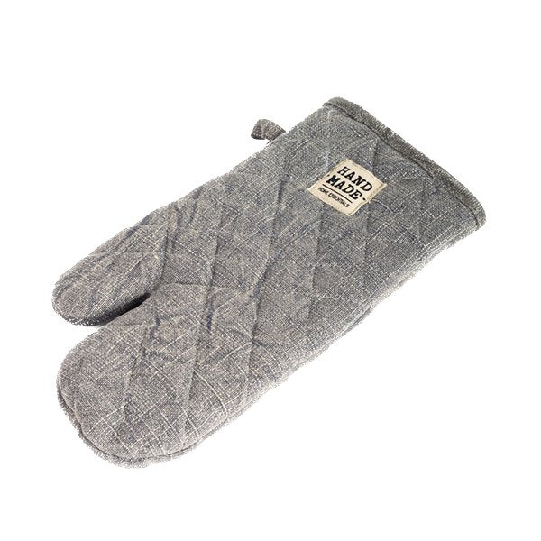 Stone Washed Oven Mitten, Grey - Wick'ed Fragrance House
