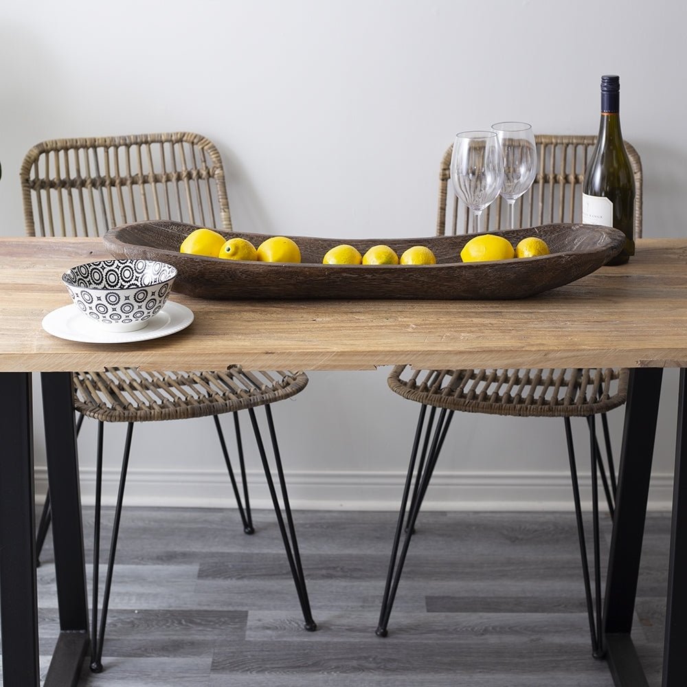 Wood Oval Bowl - Wick'ed Fragrance House