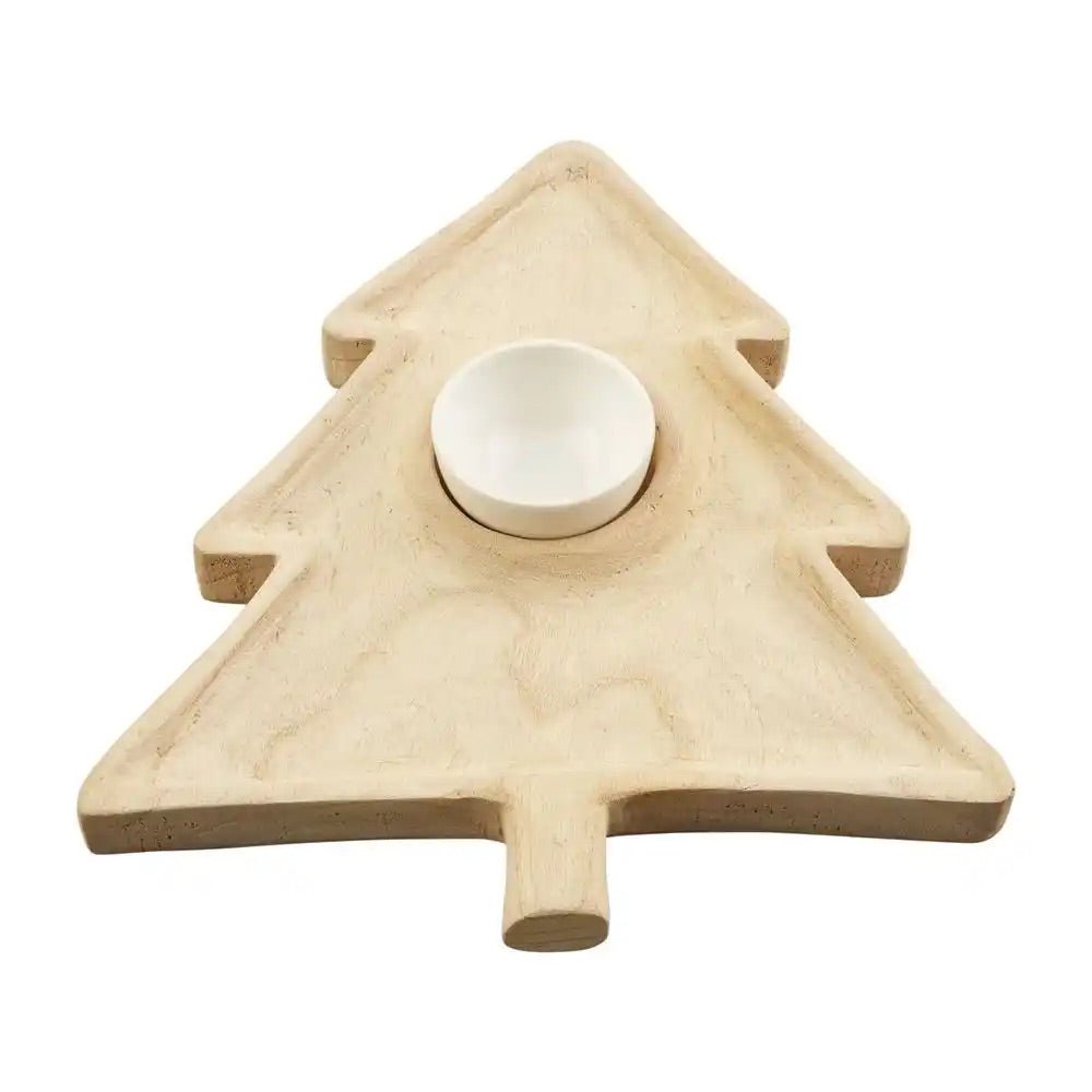 Wood Tree Chip & Dip Set - Wick'ed Fragrance House