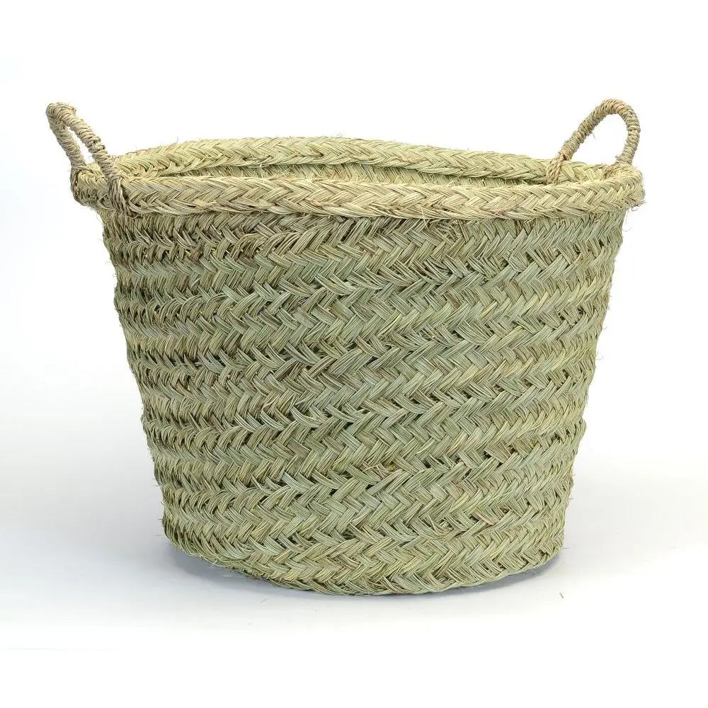 WOVEN ESPARTO GRASS UTILITY BASKET - Wick'ed Fragrance House